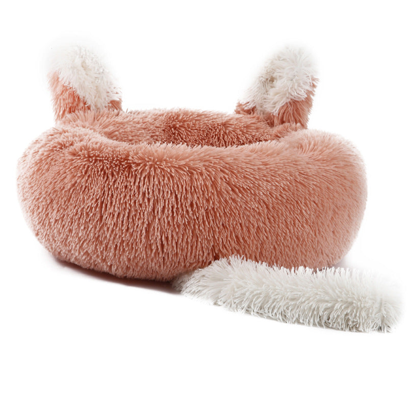 PawlyLuxe Winter Warm Calming Pet Bed Cute Rabbit Ears