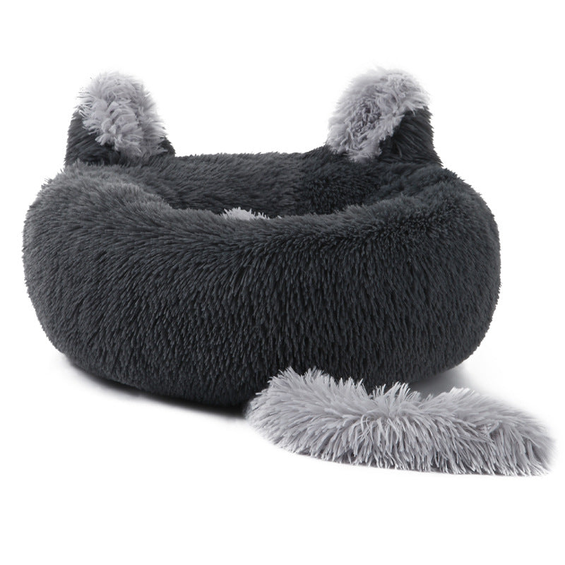 PawlyLuxe Winter Warm Calming Pet Bed Cute Rabbit Ears