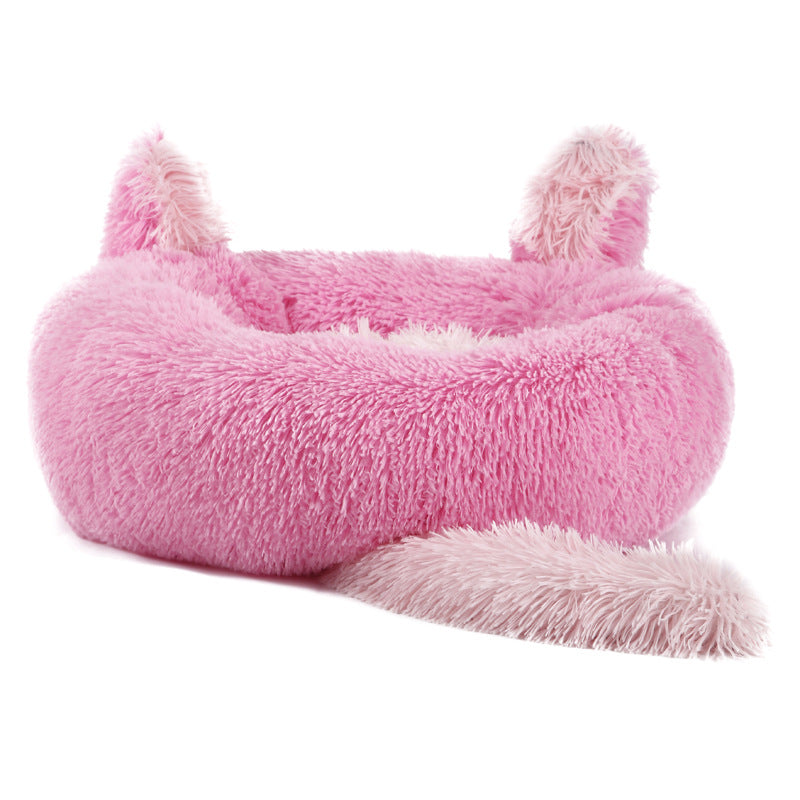 PawlyLuxe Winter Warm Calming Pet Bed Cute Rabbit Ears