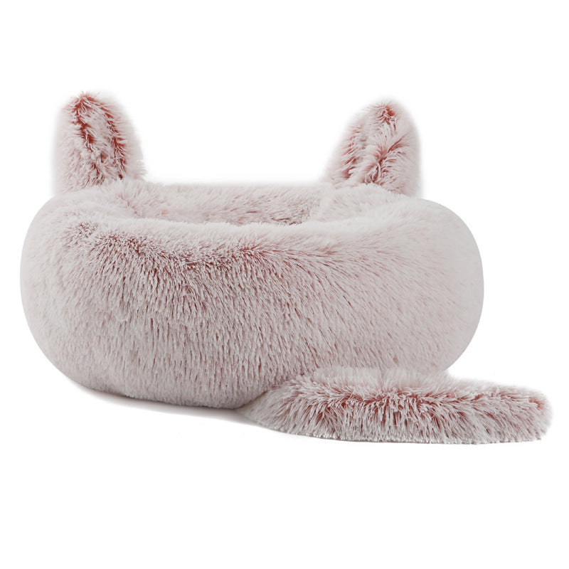 PawlyLuxe Winter Warm Calming Pet Bed Cute Rabbit Ears