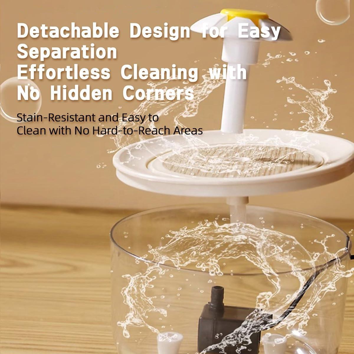 DaisySprout™ Ultra-Silent Transparent Pet Water Fountain