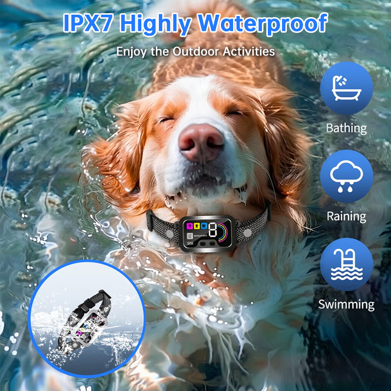 PawlyLuxe Smart Dog Bark Control Collar with Color Screen