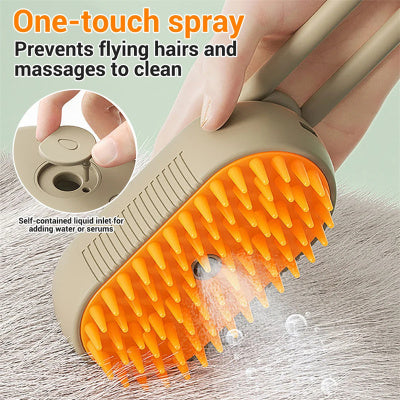 PawlyLuxe 3-in-1 Steamy Pet Brush