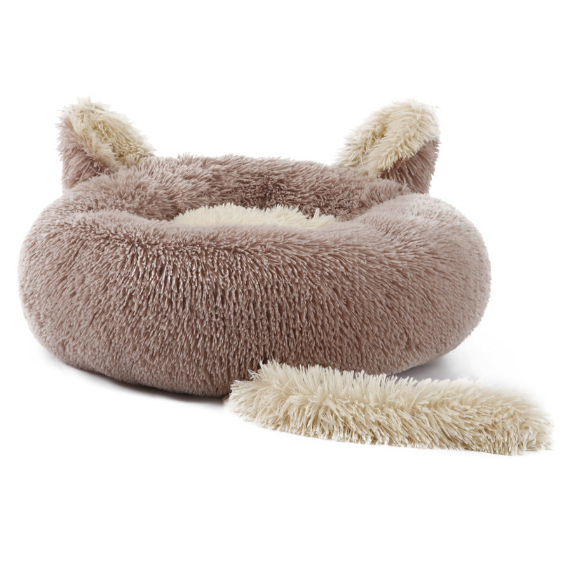 PawlyLuxe Winter Warm Calming Pet Bed Cute Rabbit Ears