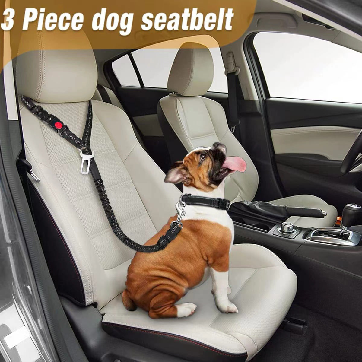 PawlyLuxe Heavy-Duty Pet Car Seat Belt & Safety Tether