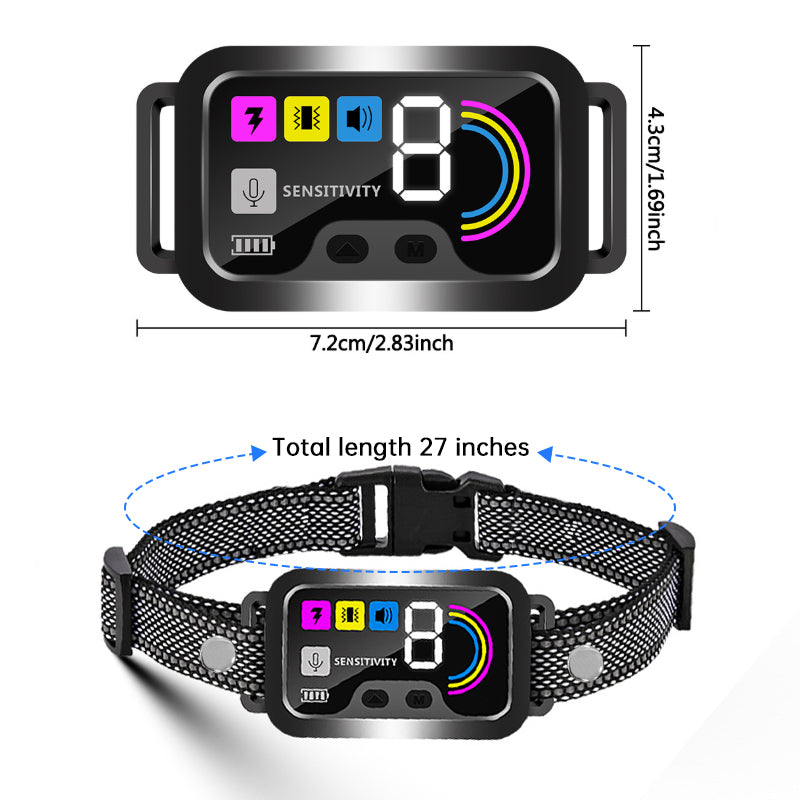 PawlyLuxe Smart Dog Bark Control Collar with Color Screen