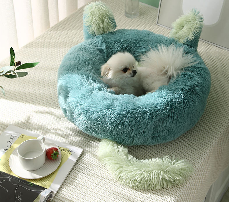 PawlyLuxe Winter Warm Calming Pet Bed Cute Rabbit Ears